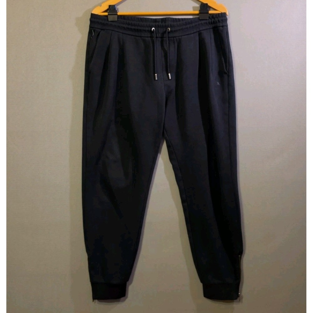 Armani Exchange A|X Black Cotton Jogger Sweatpants Men's Size Large Athleisure